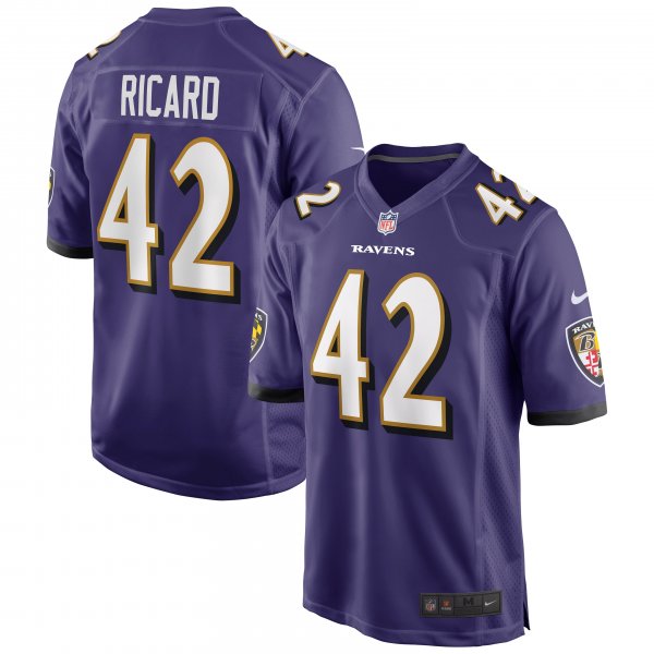 Men's Baltimore Ravens Patrick Ricard Nike Purple Game Jersey