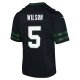 Youth New York Jets Garrett Wilson Nike Legacy Black Alternate Game Jersey