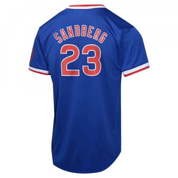 Youth Chicago Cubs Ryne Sandberg Nike Blue Cooperstown Collection Limited Player Jersey