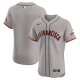 Men's San Francisco Giants  Nike Gray Road Vapor Premier Elite Patch Jersey