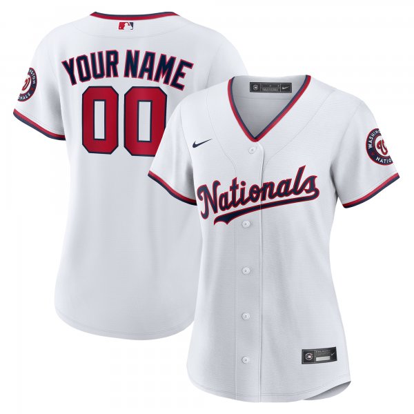 Women's Washington Nationals Nike White Replica Custom Jersey