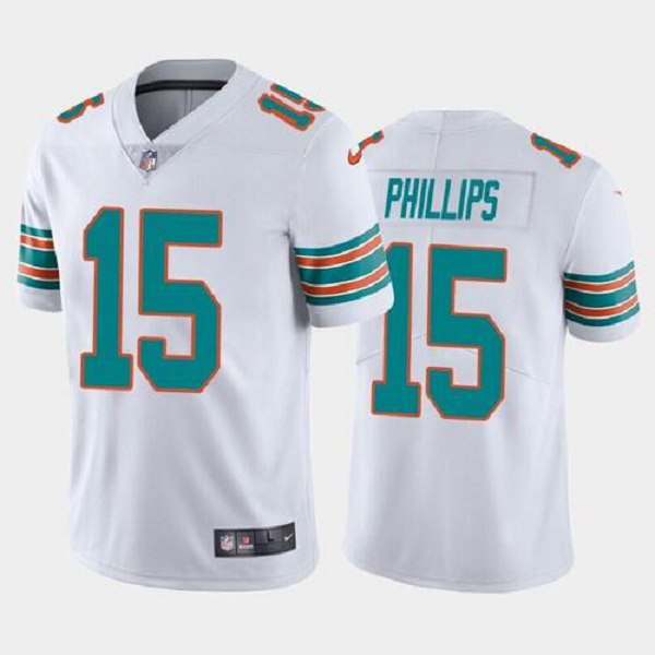 Men's Nike Miami Dolphins #15 Jaelan Phillips White 2021 NFL Draft First Round Pick Alternate Jersey