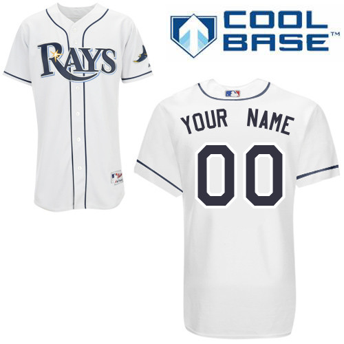 Tampa Bay Rays Customized White Cool Base MLB Jersey (S-3XL)