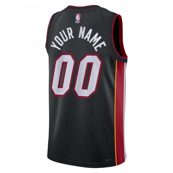 Unisex Miami Heat Nike Black Swingman Custom Jersey - Icon Edition