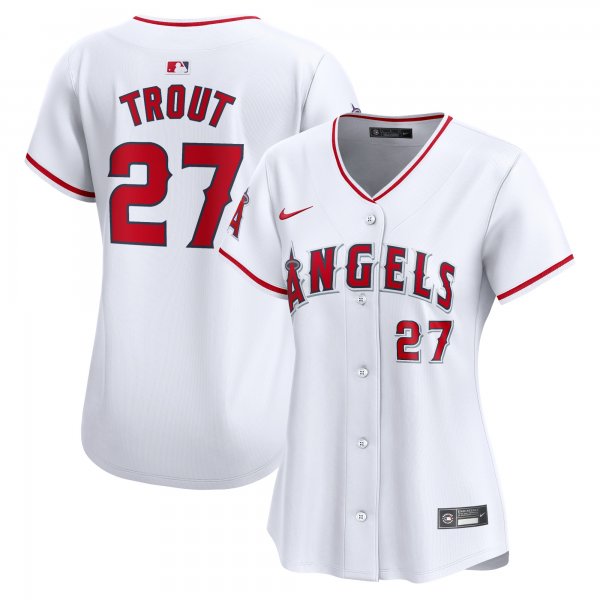 Women's Los Angeles Angels Mike Trout Nike White Home Limited Player Jersey