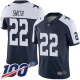 Dallas Cowboys #22 Emmitt Smith Navy Blue Thanksgiving Men's Stitched NFL 100th Season Vapor Throwback Limited Jersey