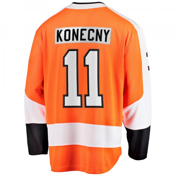 Men's Philadelphia Flyers Travis Konecny Fanatics Orange Home Breakaway Jersey