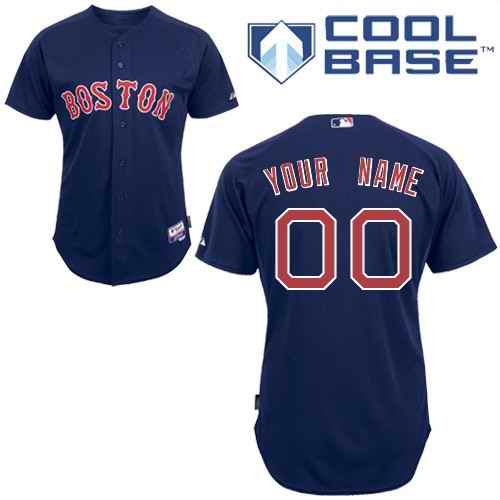 Boston Red Sox Blue Men's Customized MLB Jersey