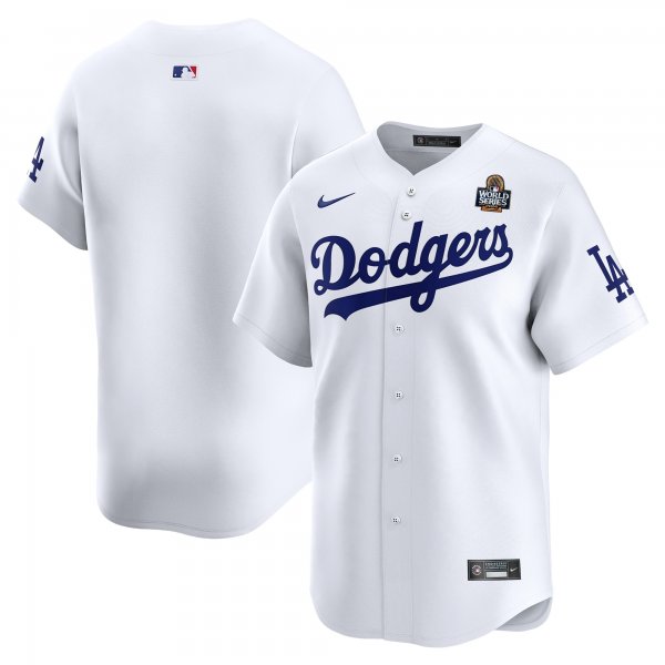 Men's Los Angeles Dodgers Nike White 2024 World Series Home Limited Jersey