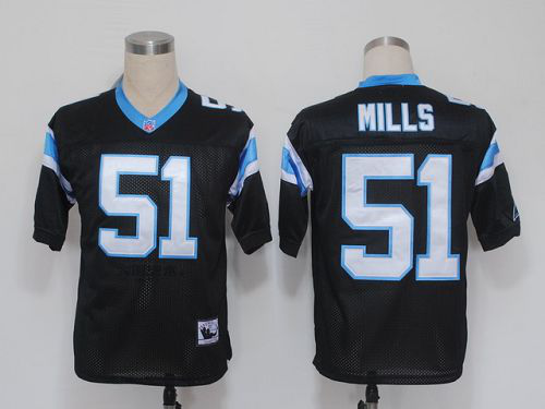 Mitchell And Ness Carolina Panthers #51 Sam Mills Black Stitched NFL Jersey