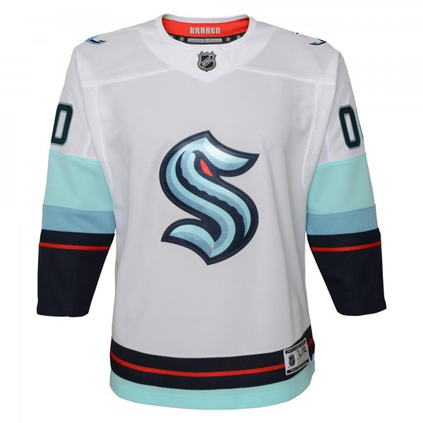 Youth Seattle Kraken White Away Premier Custom Jersey