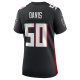 Women's Atlanta Falcons Tae Davis Nike  Black Team Game Jersey