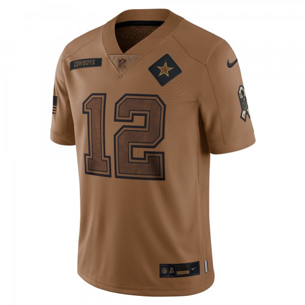 Men's Dallas Cowboys Roger Staubach Nike Brown 2023 Salute To Service Retired Player Limited Jersey