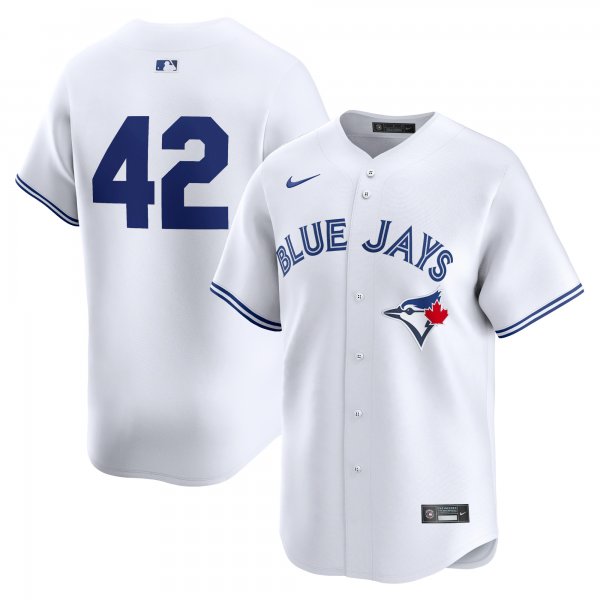 Men's Toronto Blue Jays  Nike White 2024 Jackie Robinson Day Home Limited Jersey