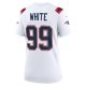 Women's New England Patriots Keion White Nike  White  Game Jersey