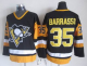 Men's Pittsburgh Penguins #35 Tom Barrasso Black Throwback NHL Jersey