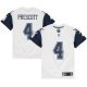 Youth Dallas Cowboys Dak Prescott Nike White Color Rush Game Jersey