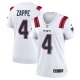 Women's New England Patriots #4 Bailey Zappe Nike White Limited Player NFL Jersey