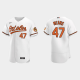 Men's Baltimore Orioles #47 John Means White Home Flex Base MLB Jersey