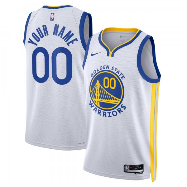 Unisex Golden State Warriors Nike White Swingman Custom Jersey - Association Edition