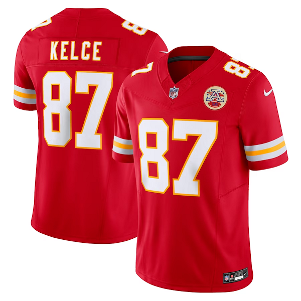 Men's Kansas City Chiefs #87 Travis Kelce Nike Red Vapor F.U.S.E. Limited Jersey