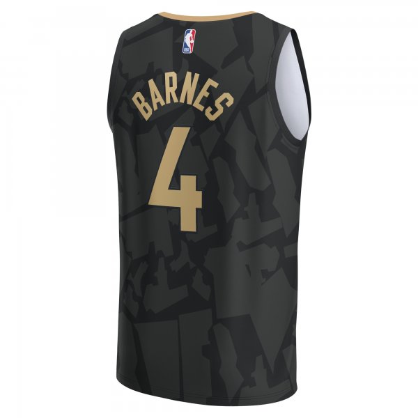 Youth Toronto Raptors Scottie Barnes Fanatics Black Fastbreak Jersey - City Edition