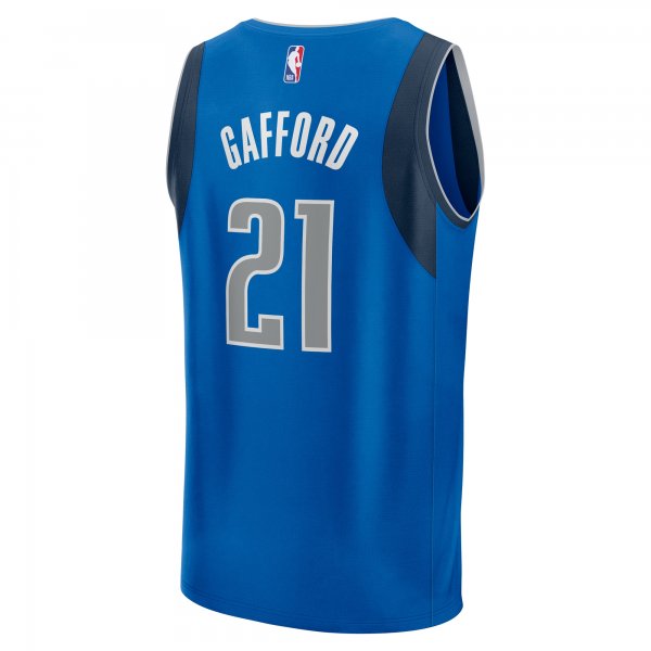 Men's Dallas Mavericks Daniel Gafford Fanatics Blue Fast Break Player Jersey - Icon Edition