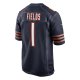 Men's Chicago Bears Justin Fields Nike Navy Game Jersey