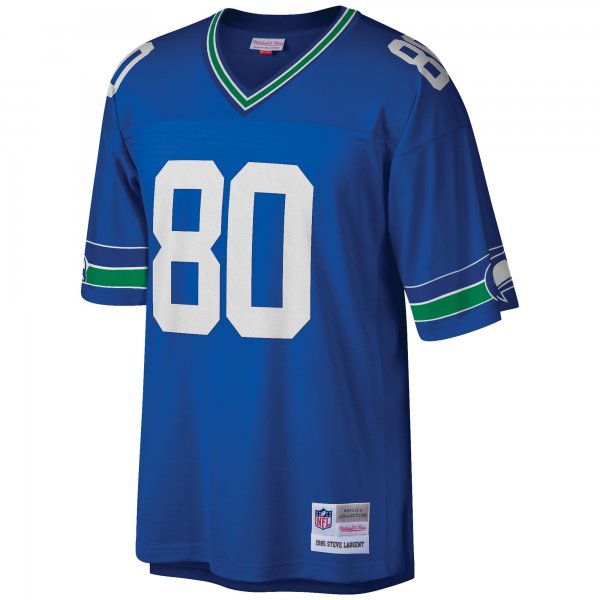 Men's Seattle Seahawks Steve Largent Mitchell & Ness Royal Big & Tall 1985 Retired Player Replica Jersey