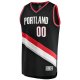 Men's Portland Trail Blazers Fanatics Black Fast Break Custom Replica Jersey - Icon Edition