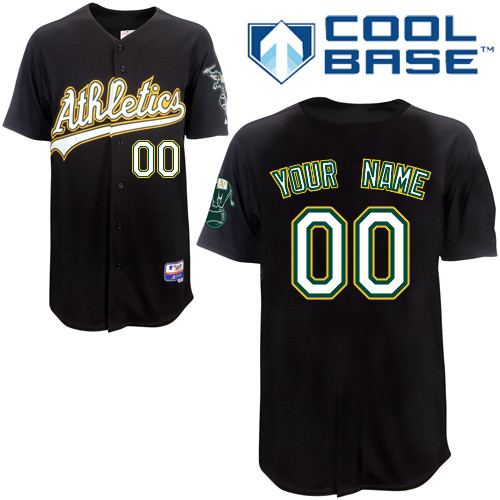 Oakland Athletics Personalized Black Cool Base MLB Jersey (S-3XL)