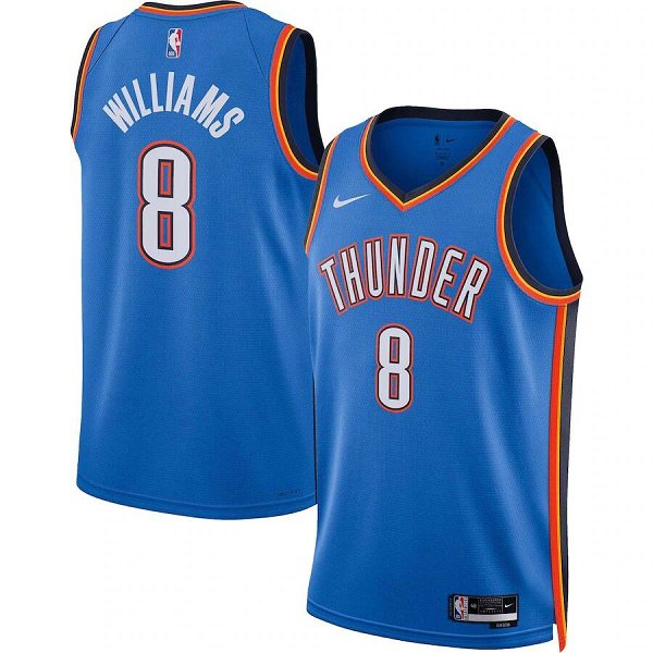 Men's Unisex Oklahoma City Thunder #8 Jalen Williams Nike Blue Icon Edition Swingman Jersey