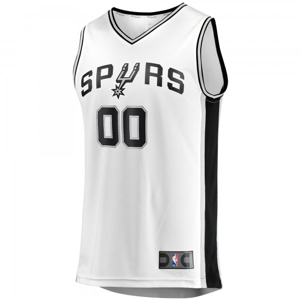 Men's San Antonio Spurs Fanatics White Fast Break Custom Replica Jersey - Association Edition