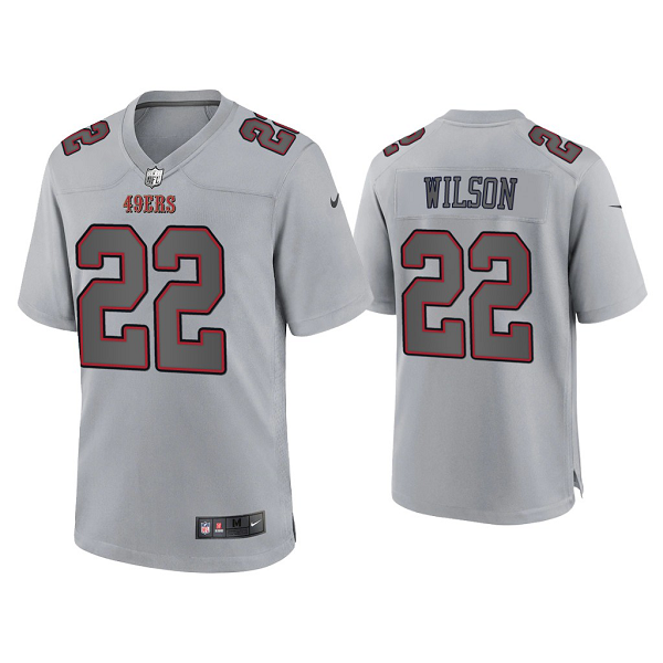 Men's San Francisco 49ers Jeff Wilson Gray Atmosphere Fashion Game Jersey