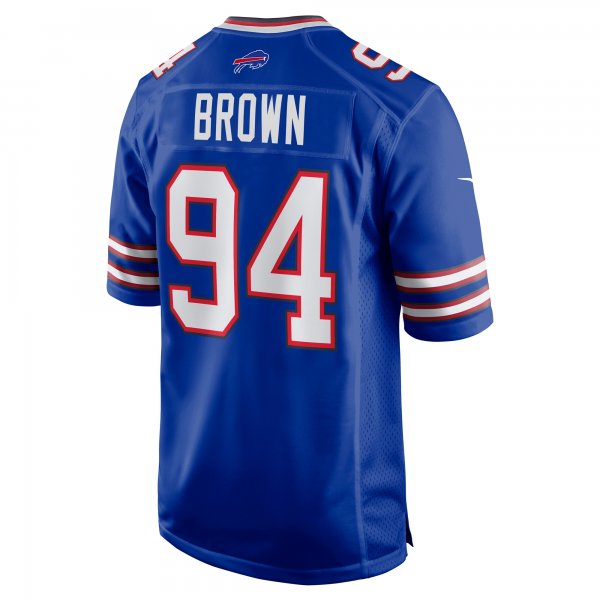 Men's Buffalo Bills Andrew Brown Nike  Royal  Game Jersey