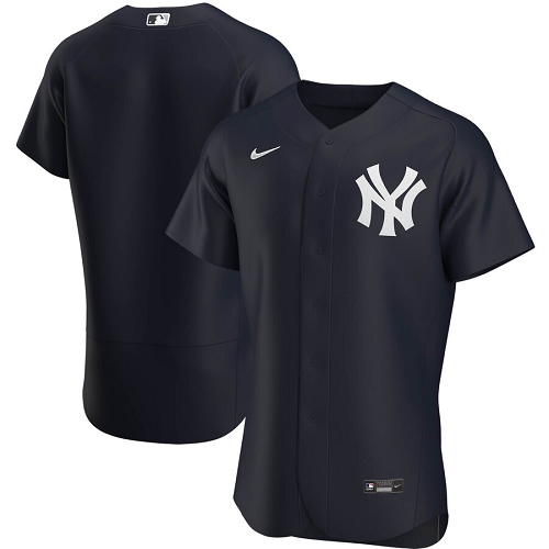 Men's Nike New York Yankees Blank Navy Alternate 2020 Official Team MLB Jersey