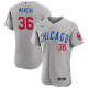 Men's Nike Chicago Cubs #36 Trey Mancini Gray Road Flex Base MLB Jersey