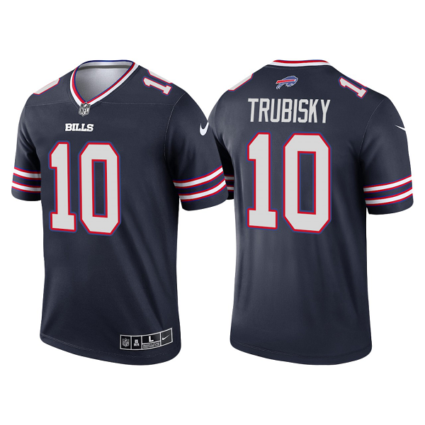 Men's Buffalo Bills #10 Mitchell Trubisky Navy 2021 Limited NFL Jersey