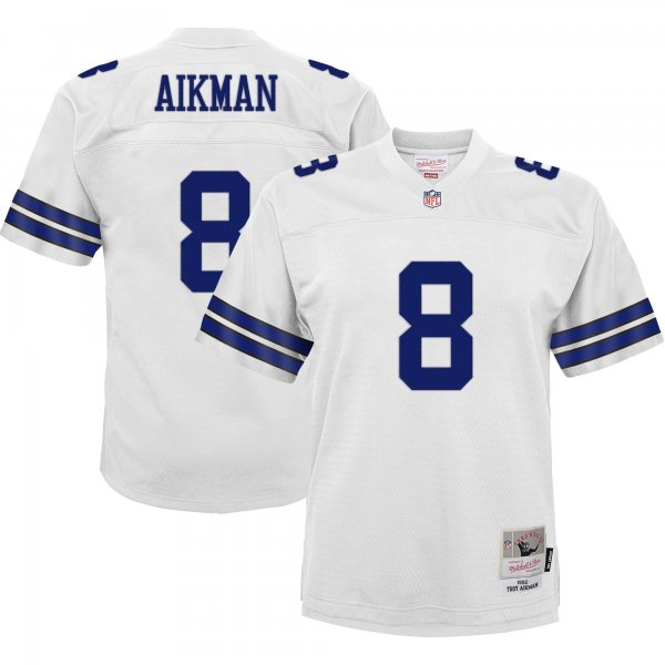 Youth Dallas Cowboys Troy Aikman Mitchell & Ness White Retired Player Legacy Jersey