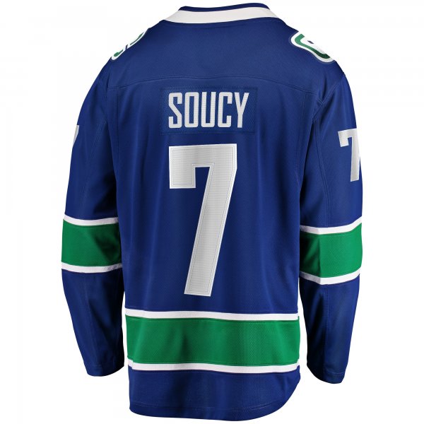 Men's Vancouver Canucks Carson Soucy Fanatics Blue Home Premier Breakaway Player Jersey