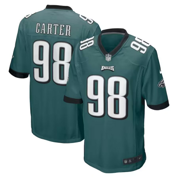 Men's Philadelphia Eagles #98 Jalen Carter Green 2023 NFL Draft Limited Jersey