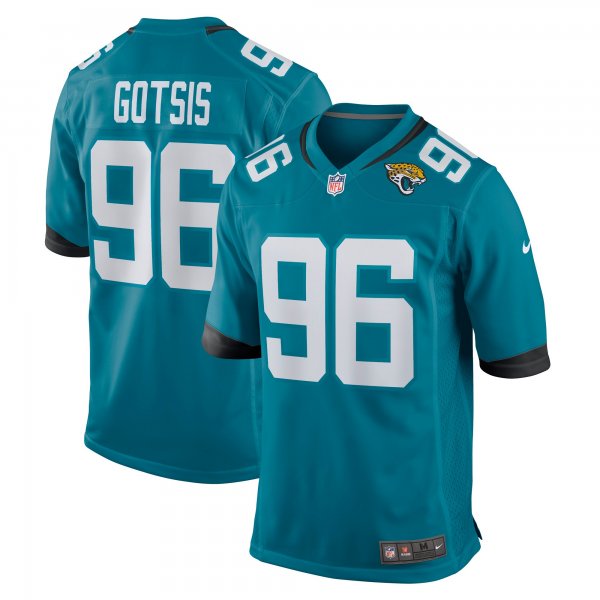 Men's Jacksonville Jaguars Adam Gotsis Nike Teal Game Jersey