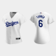 Women's Los Angeles Dodgers #6 Trea Turner White Home MLB Jersey