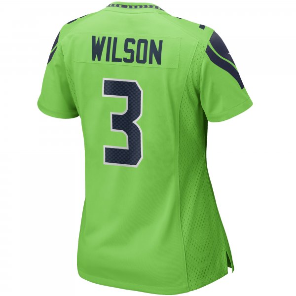 Women's Seattle Seahawks Russell Wilson Nike Neon Green Alternate Game Jersey