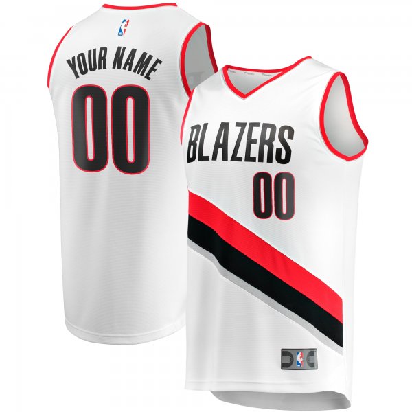 Youth Portland Trail Blazers  Fanatics White Fast Break Replica Custom Jersey - Association Edition