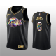 Men's Los Angeles Lakers #6 LeBron James 2021/22 Black Golden Edition 75th Anniversary Diamond Logo Stitched NBA Jersey