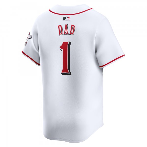 Men's Cincinnati Reds Nike White #1 Dad Home Limited Jersey