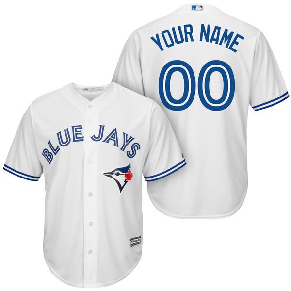 Men's Toronto Blue Jays Personalized White Cool Base Jerseys Custom Name And Number Jersey