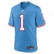 Men's Tennessee Titans Warren Moon Nike Light Blue Oilers Throwback Retired Player Game Jersey