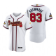 Men's Atlanta Braves #83 Braden Shewmake White 2022 Gold Program MLB Jersey